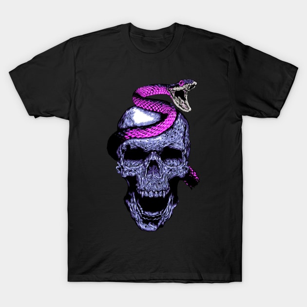 Skull and snake T-Shirt by JORDYGRAPH